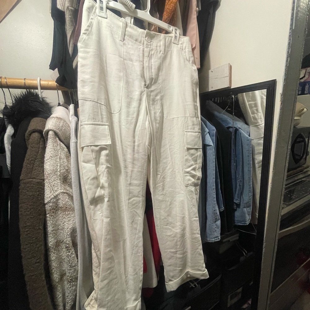 A New Day Cargo White Pants